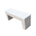 Banca din marmura cu sezut din lemn de stejar